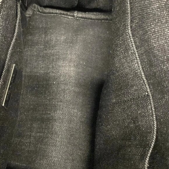 Auth PRADA Canapa BN2439 Black Denim Tote Bag - Picture 14 of 15